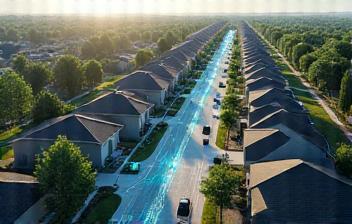 Slim energiedistributiesysteem in een moderne wijk